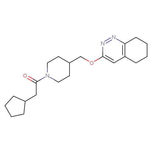 2-cyclopentyl-1-{4-[(5,6,7,8-tetrahydrocinnolin-3-yloxy)methyl]piperidin-1-yl}ethan-1-one