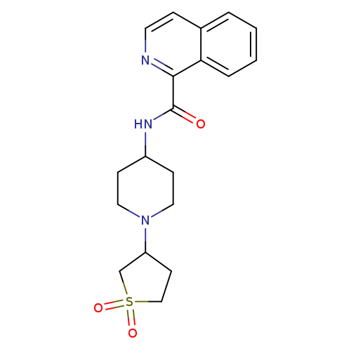 N-[1-(1,1-dioxo-1lambda6-thiolan-3-yl)piperidin-4-yl]isoquinoline-1-carboxamide