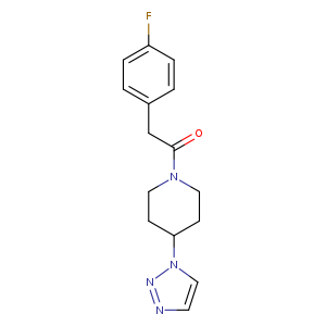 2-(4-fluorophenyl)-1-[4-(1H-1,2,3-triazol-1-yl)piperidin-1-yl]ethan-1-one