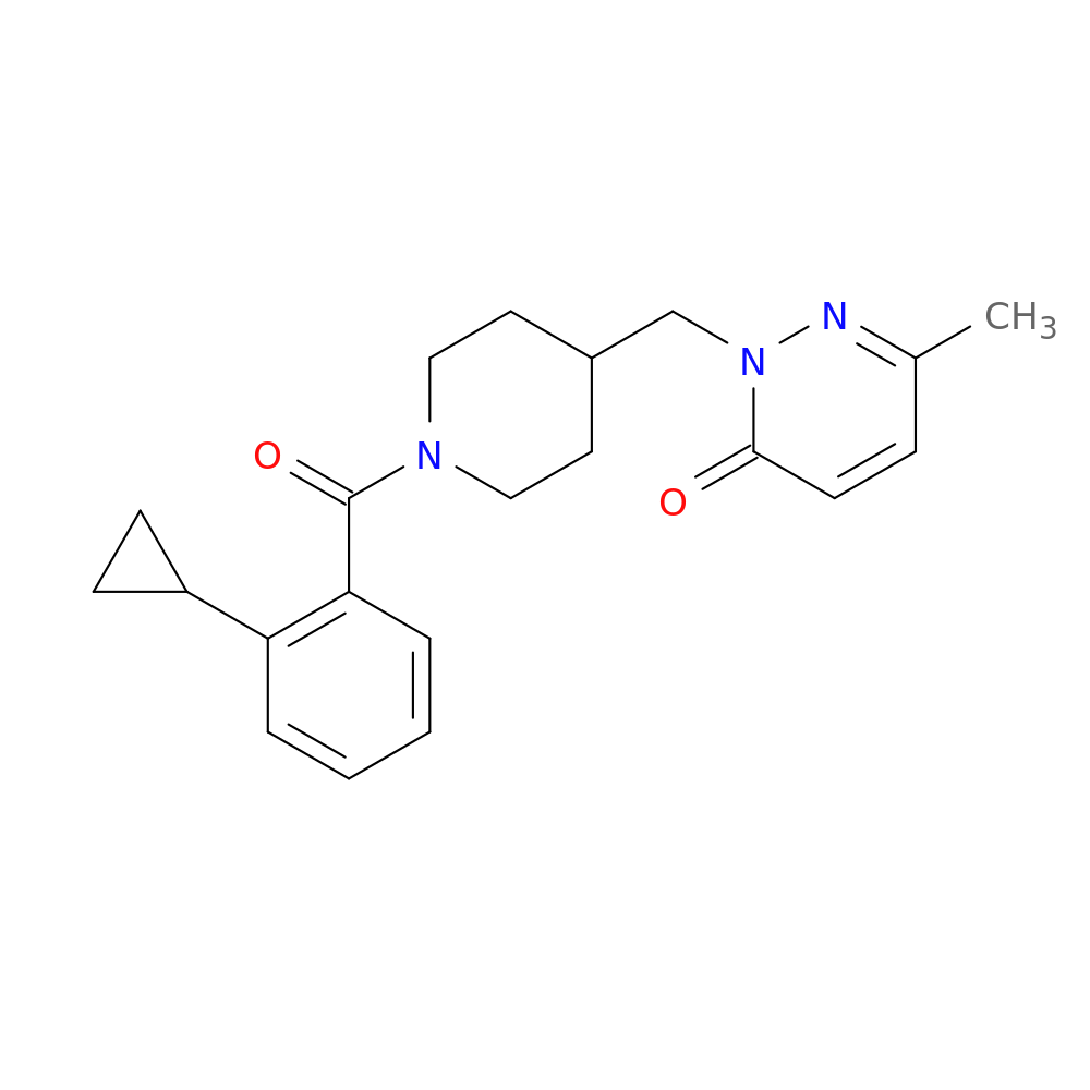 2-{[1-(2-cyclopropylbenzoyl)piperidin-4-yl]methyl}-6-methyl-2,3-dihydropyridazin-3-one