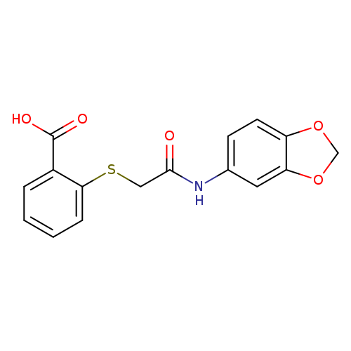 2-({[(2H-1,3-benzodioxol-5-yl)carbamoyl]methyl}sulfanyl)benzoic acid