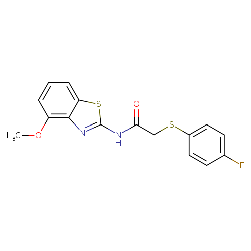 2-[(4-fluorophenyl)sulfanyl]-N-(4-methoxy-1,3-benzothiazol-2-yl)acetamide