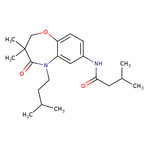 N-[3,3-dimethyl-5-(3-methylbutyl)-4-oxo-2,3,4,5-tetrahydro-1,5-benzoxazepin-7-yl]-3-methylbutanamide