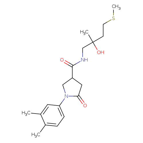 1-(3,4-dimethylphenyl)-N-[2-hydroxy-2-methyl-4-(methylsulfanyl)butyl]-5-oxopyrrolidine-3-carboxamide