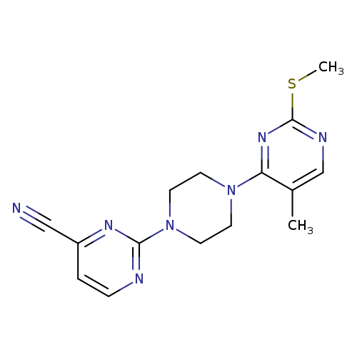 2-{4-[5-methyl-2-(methylsulfanyl)pyrimidin-4-yl]piperazin-1-yl}pyrimidine-4-carbonitrile