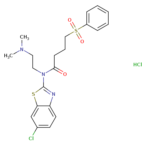 4-(benzenesulfonyl)-N-(6-chloro-1,3-benzothiazol-2-yl)-N-[2-(dimethylamino)ethyl]butanamide hydrochloride