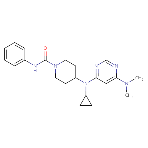 4-{cyclopropyl[6-(dimethylamino)pyrimidin-4-yl]amino}-N-phenylpiperidine-1-carboxamide