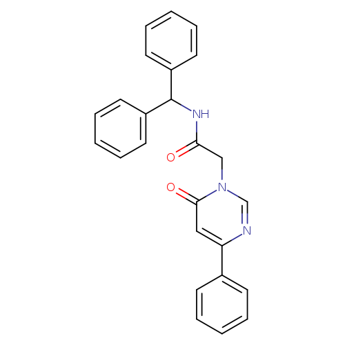 N-(diphenylmethyl)-2-(6-oxo-4-phenyl-1,6-dihydropyrimidin-1-yl)acetamide