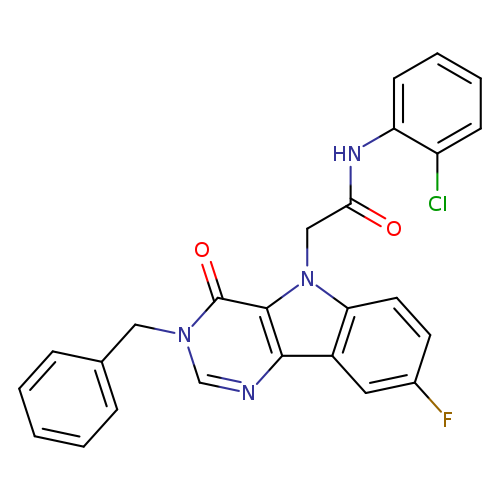 2-{3-benzyl-8-fluoro-4-oxo-3H,4H,5H-pyrimido[5,4-b]indol-5-yl}-N-(2-chlorophenyl)acetamide