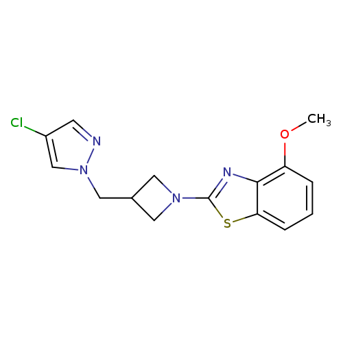 2-{3-[(4-chloro-1H-pyrazol-1-yl)methyl]azetidin-1-yl}-4-methoxy-1,3-benzothiazole