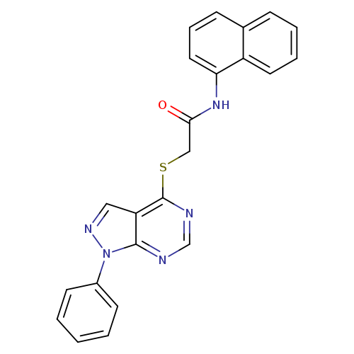 N-(naphthalen-1-yl)-2-({1-phenyl-1H-pyrazolo[3,4-d]pyrimidin-4-yl}sulfanyl)acetamide