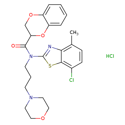 N-(7-chloro-4-methyl-1,3-benzothiazol-2-yl)-N-[3-(morpholin-4-yl)propyl]-2,3-dihydro-1,4-benzodioxine-2-carboxamide hydrochloride