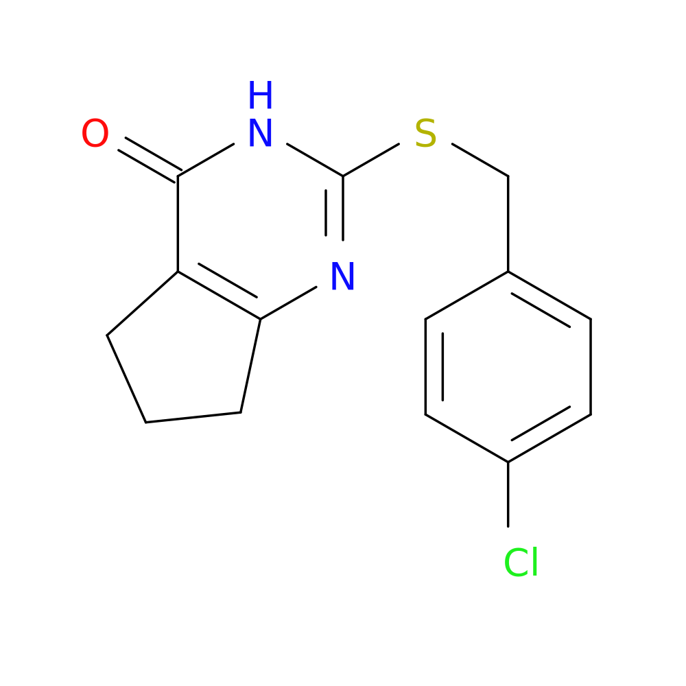 2-{[(4-chlorophenyl)methyl]sulfanyl}-3H,4H,5H,6H,7H-cyclopenta[d]pyrimidin-4-one
