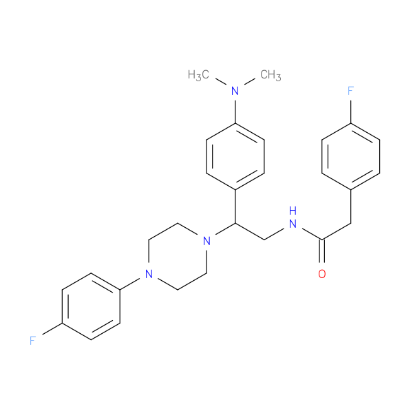 N-{2-[4-(dimethylamino)phenyl]-2-[4-(4-fluorophenyl)piperazin-1-yl]ethyl}-2-(4-fluorophenyl)acetamide