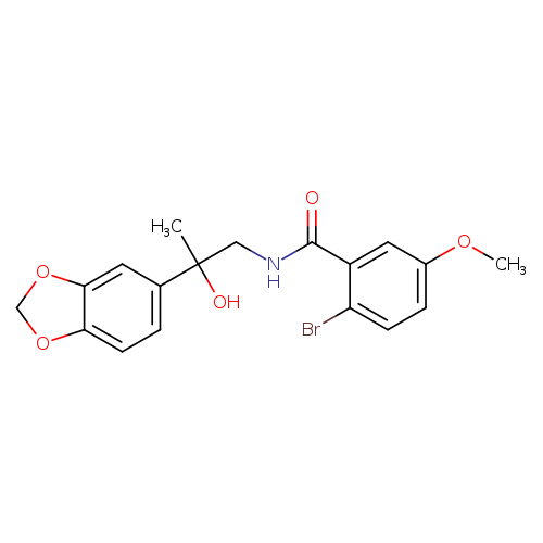 N-[2-(2H-1,3-benzodioxol-5-yl)-2-hydroxypropyl]-2-bromo-5-methoxybenzamide