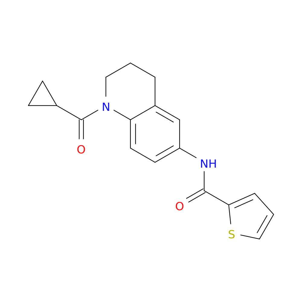 N-(1-cyclopropanecarbonyl-1,2,3,4-tetrahydroquinolin-6-yl)thiophene-2-carboxamide