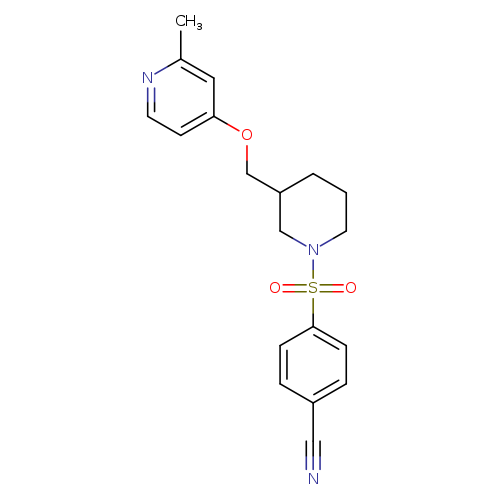 4-[(3-{[(2-methylpyridin-4-yl)oxy]methyl}piperidin-1-yl)sulfonyl]benzonitrile