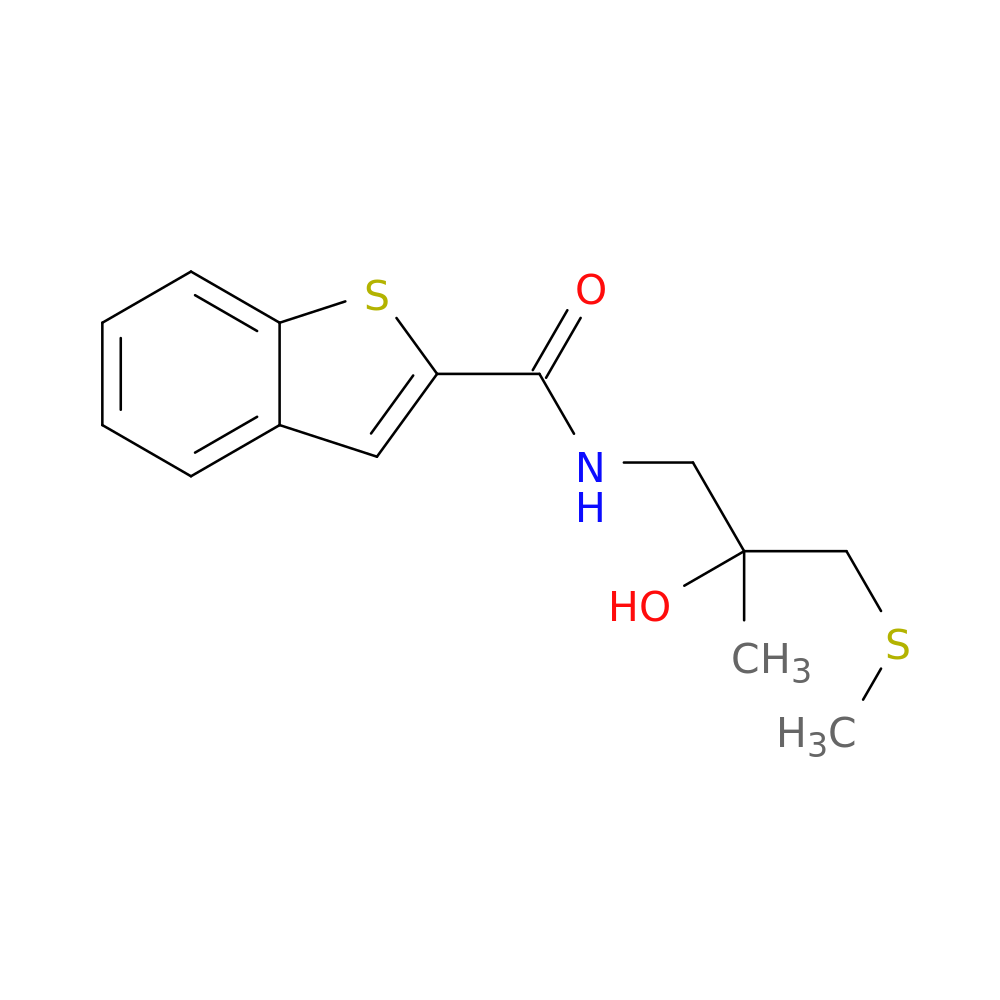 N-[2-hydroxy-2-methyl-3-(methylsulfanyl)propyl]-1-benzothiophene-2-carboxamide