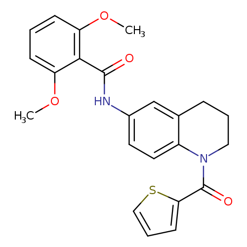 2,6-dimethoxy-N-[1-(thiophene-2-carbonyl)-1,2,3,4-tetrahydroquinolin-6-yl]benzamide