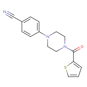 4-[4-(thiophene-2-carbonyl)piperazin-1-yl]benzonitrile