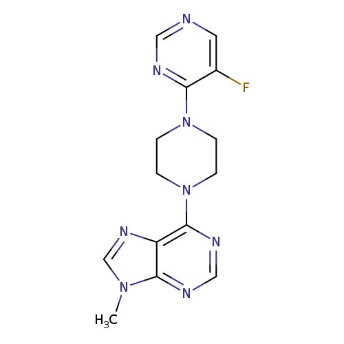 6-[4-(5-fluoropyrimidin-4-yl)piperazin-1-yl]-9-methyl-9H-purine