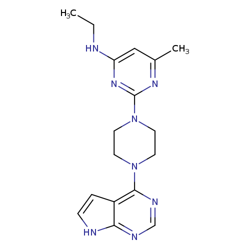 N-ethyl-6-methyl-2-(4-{7H-pyrrolo[2,3-d]pyrimidin-4-yl}piperazin-1-yl)pyrimidin-4-amine