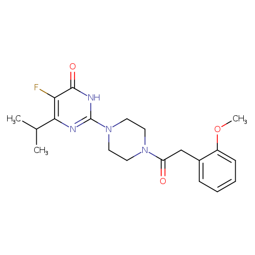 5-fluoro-2-{4-[2-(2-methoxyphenyl)acetyl]piperazin-1-yl}-6-(propan-2-yl)-3,4-dihydropyrimidin-4-one