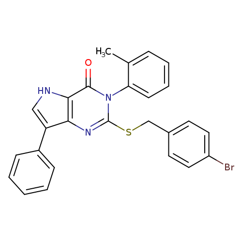 2-{[(4-bromophenyl)methyl]sulfanyl}-3-(2-methylphenyl)-7-phenyl-3H,4H,5H-pyrrolo[3,2-d]pyrimidin-4-one