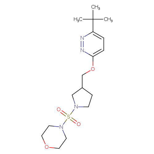 4-[(3-{[(6-tert-butylpyridazin-3-yl)oxy]methyl}pyrrolidin-1-yl)sulfonyl]morpholine