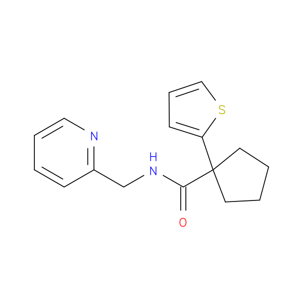 N-[(pyridin-2-yl)methyl]-1-(thiophen-2-yl)cyclopentane-1-carboxamide