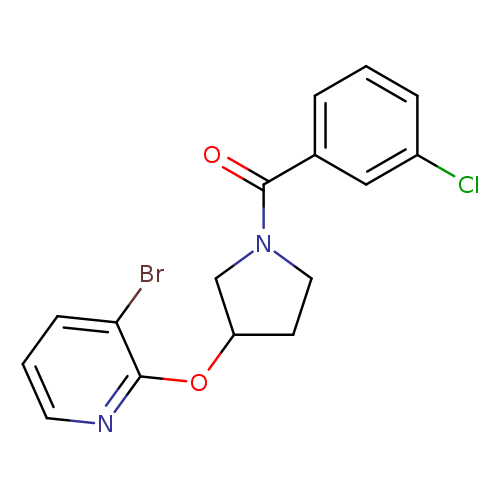3-bromo-2-{[1-(3-chlorobenzoyl)pyrrolidin-3-yl]oxy}pyridine