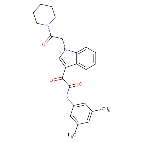 N-(3,5-dimethylphenyl)-2-oxo-2-{1-[2-oxo-2-(piperidin-1-yl)ethyl]-1H-indol-3-yl}acetamide