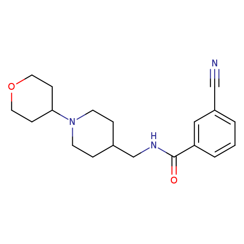 3-cyano-N-{[1-(oxan-4-yl)piperidin-4-yl]methyl}benzamide