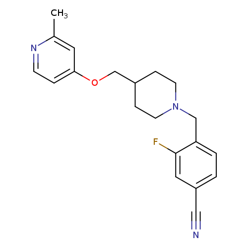 3-fluoro-4-[(4-{[(2-methylpyridin-4-yl)oxy]methyl}piperidin-1-yl)methyl]benzonitrile