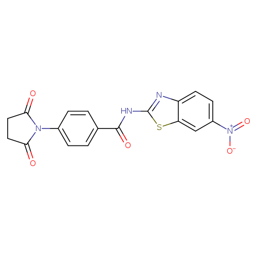 4-(2,5-dioxopyrrolidin-1-yl)-N-(6-nitro-1,3-benzothiazol-2-yl)benzamide