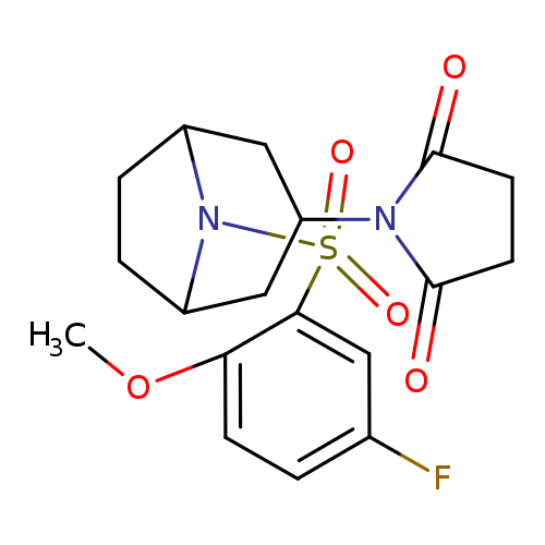 1-[8-(5-fluoro-2-methoxybenzenesulfonyl)-8-azabicyclo[3.2.1]octan-3-yl]pyrrolidine-2,5-dione
