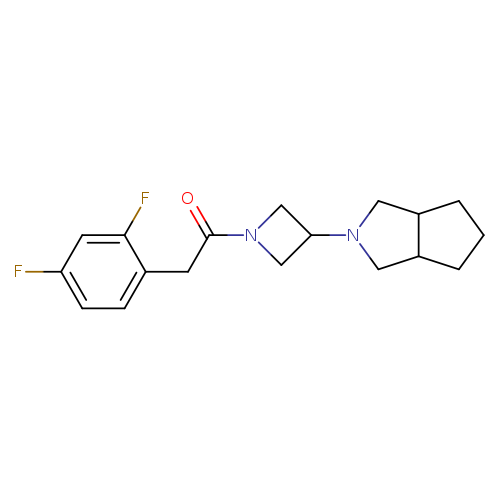 2-(2,4-difluorophenyl)-1-(3-{octahydrocyclopenta[c]pyrrol-2-yl}azetidin-1-yl)ethan-1-one