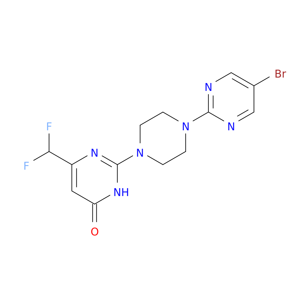 2-[4-(5-bromopyrimidin-2-yl)piperazin-1-yl]-6-(difluoromethyl)-3,4-dihydropyrimidin-4-one