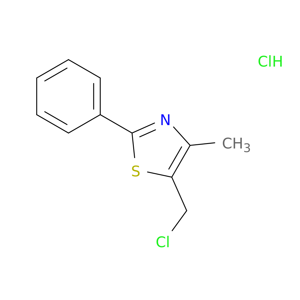 5-(chloromethyl)-4-methyl-2-phenyl-1,3-thiazole hydrochloride