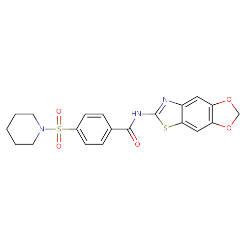 N-{4,6-dioxa-10-thia-12-azatricyclo[7.3.0.0^{3,7}]dodeca-1(9),2,7,11-tetraen-11-yl}-4-(piperidine-1-sulfonyl)benzamide