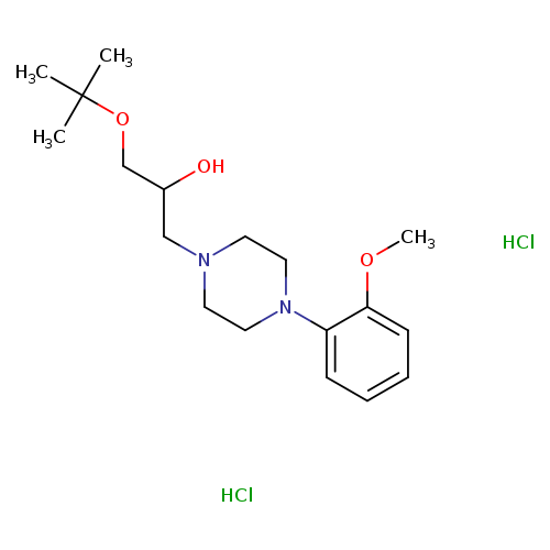 1-(tert-butoxy)-3-[4-(2-methoxyphenyl)piperazin-1-yl]propan-2-ol dihydrochloride