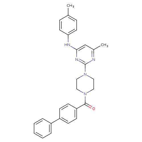 2-(4-{[1,1'-biphenyl]-4-carbonyl}piperazin-1-yl)-6-methyl-N-(4-methylphenyl)pyrimidin-4-amine