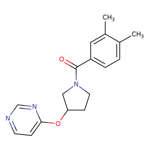4-{[1-(3,4-dimethylbenzoyl)pyrrolidin-3-yl]oxy}pyrimidine