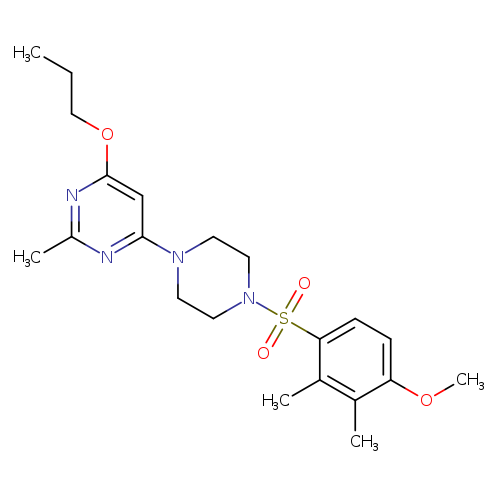 4-[4-(4-methoxy-2,3-dimethylbenzenesulfonyl)piperazin-1-yl]-2-methyl-6-propoxypyrimidine