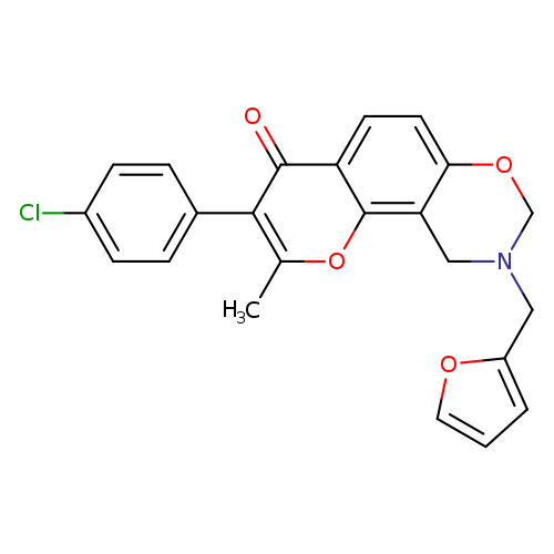 3-(4-chlorophenyl)-9-[(furan-2-yl)methyl]-2-methyl-4H,8H,9H,10H-chromeno[8,7-e][1,3]oxazin-4-one