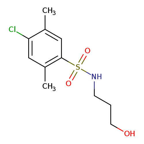 4-chloro-N-(3-hydroxypropyl)-2,5-dimethylbenzene-1-sulfonamide