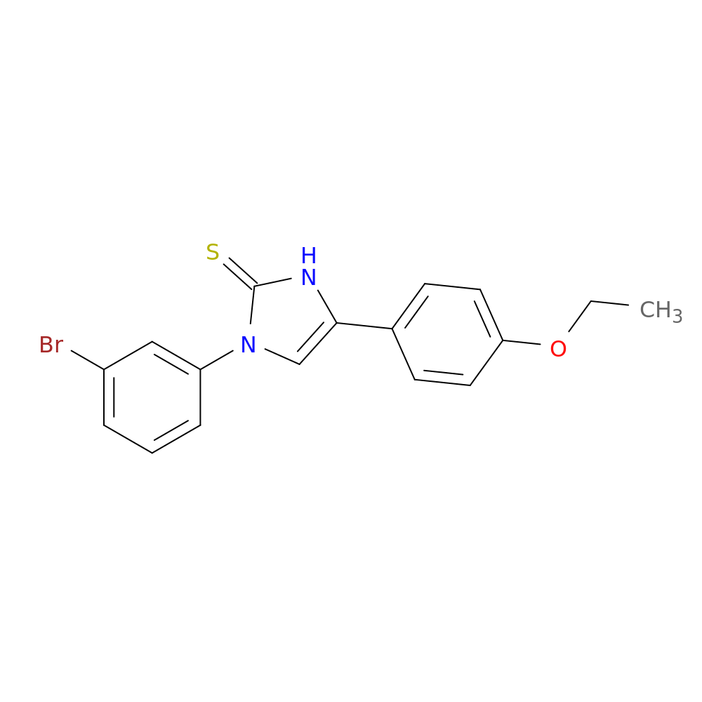 1-(3-bromophenyl)-4-(4-ethoxyphenyl)-2,3-dihydro-1H-imidazole-2-thione
