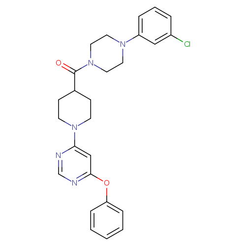 4-{4-[4-(3-chlorophenyl)piperazine-1-carbonyl]piperidin-1-yl}-6-phenoxypyrimidine