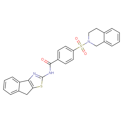 N-{8H-indeno[1,2-d][1,3]thiazol-2-yl}-4-(1,2,3,4-tetrahydroisoquinoline-2-sulfonyl)benzamide