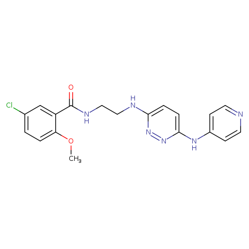 5-chloro-2-methoxy-N-[2-({6-[(pyridin-4-yl)amino]pyridazin-3-yl}amino)ethyl]benzamide